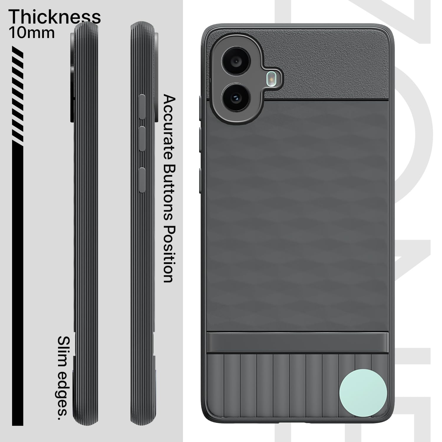 Pikkme CMF by Nothing Phone 1 5G Gencase Back Cover (Grey)