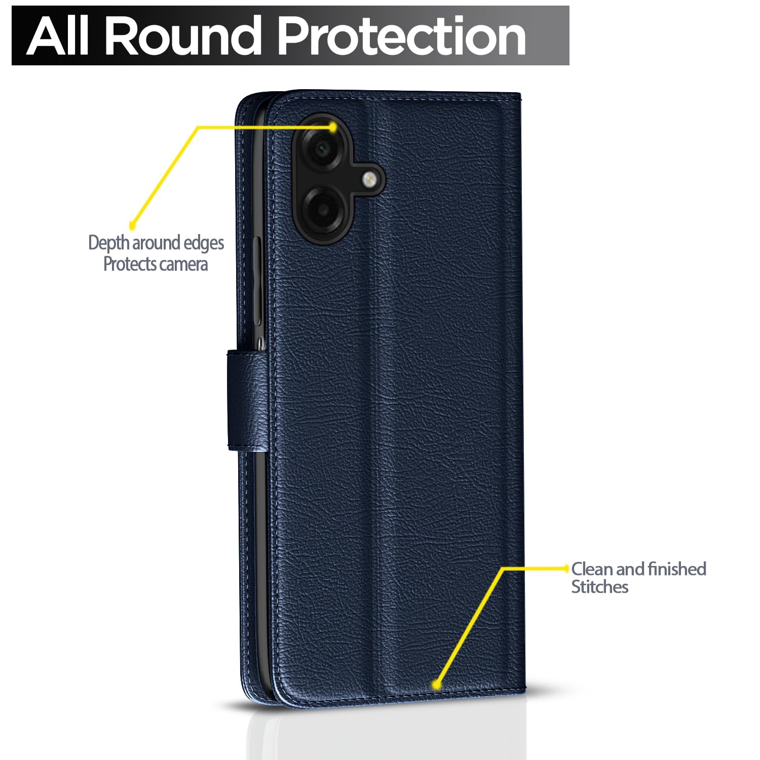 Pikkme blue Wallet flip case for Samsung F70e 5G/M07/M17e/F07/A07/A07 5G – photo 4