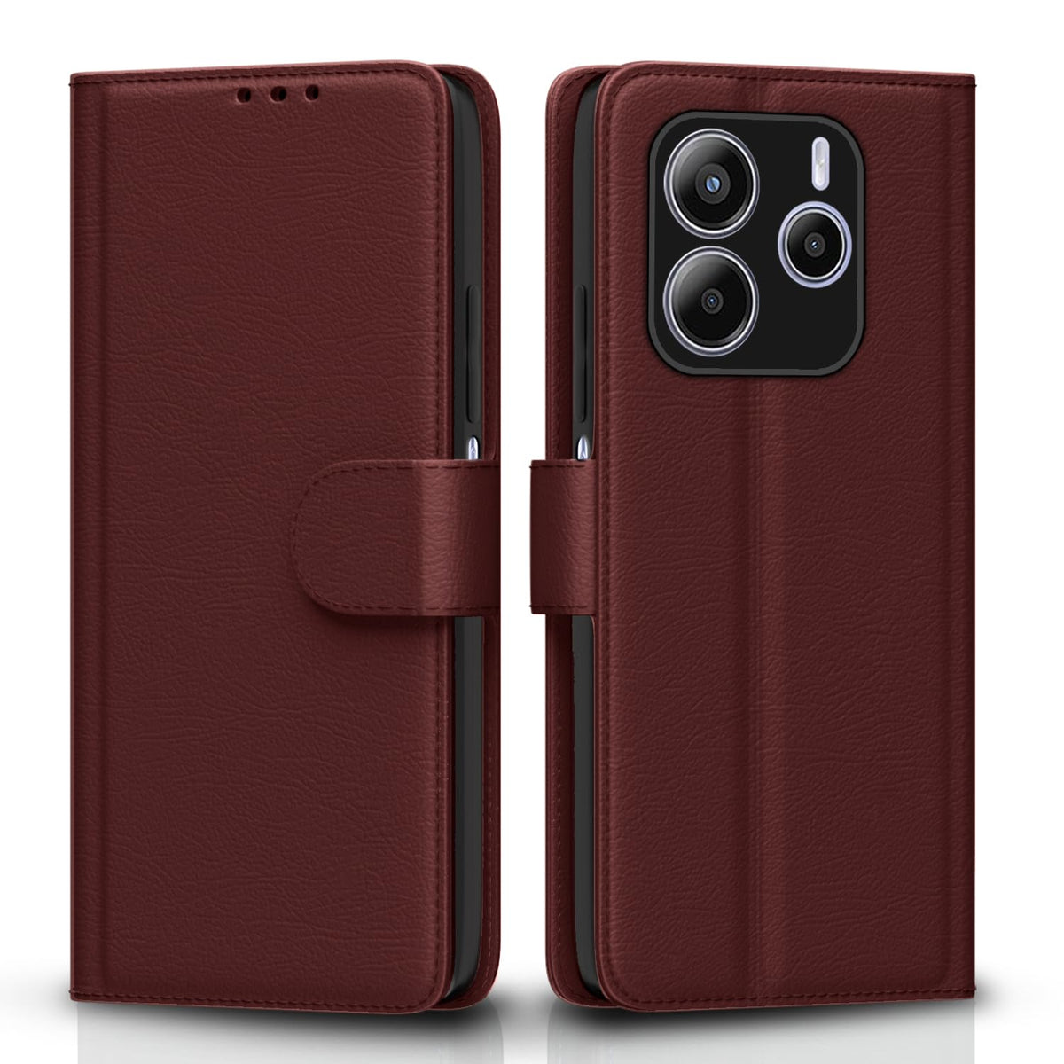 Brown flip case for Redmi Note 14 5G – Pikkme