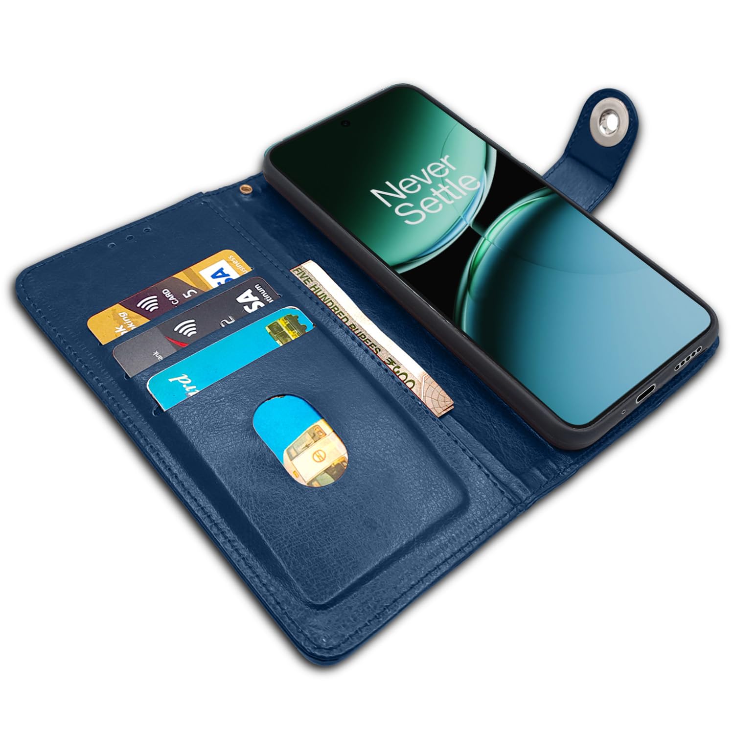 Pikkme blue Button flip case for OnePlus Nord 4 5G – photo 5