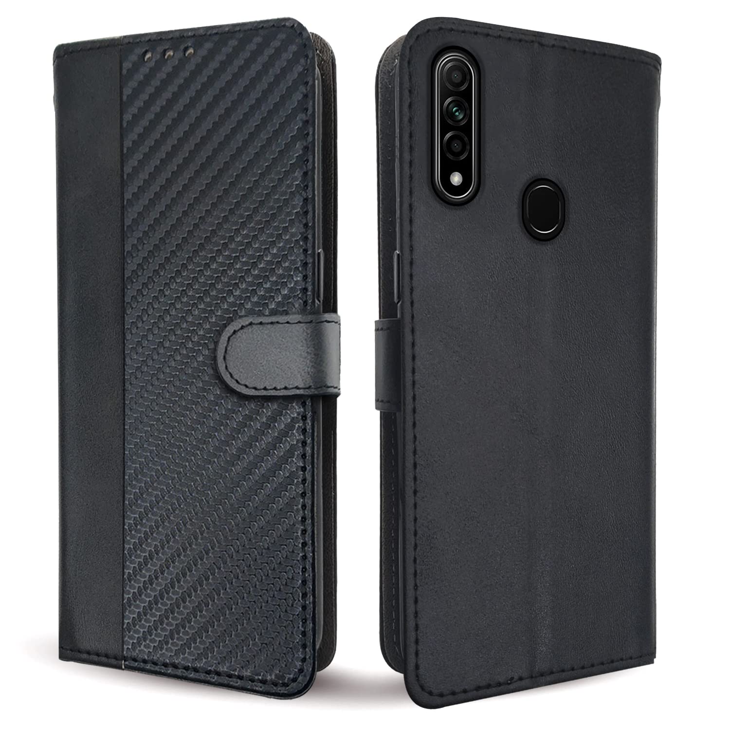 Black Wallet flip case for Oppo A31 – Pikkme