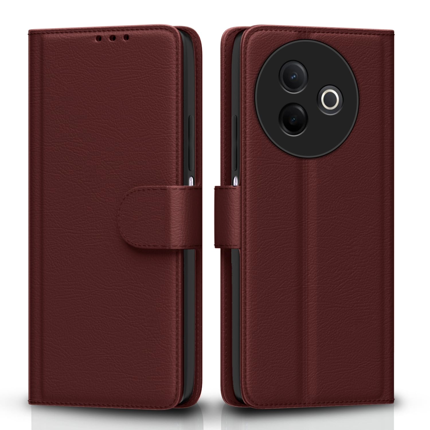 Pikkme Vivo Y39 5G Vintage Flip Cover (Brown)