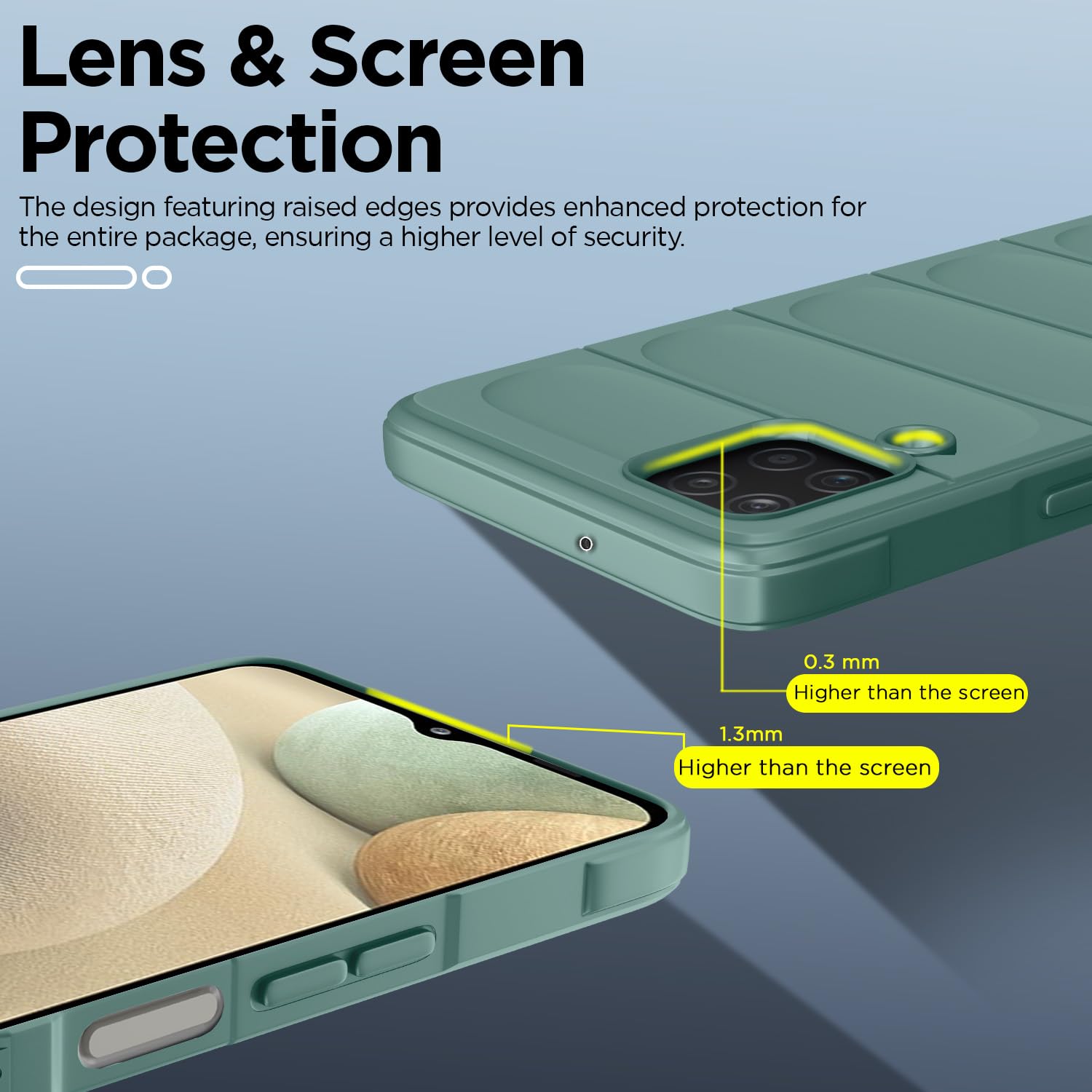 Green mobile back cover for Samsung M12/A12/F12 – Pikkme – photo 3
