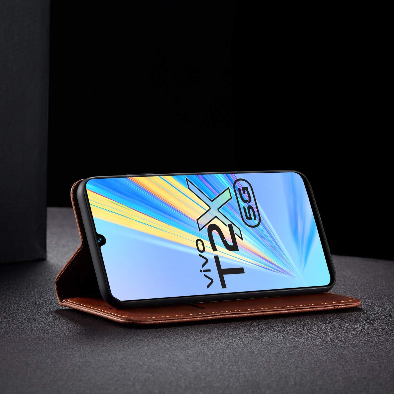 Brown flip cover for Vivo T2X/Y16/Y56 5G – Pikkme – photo 5