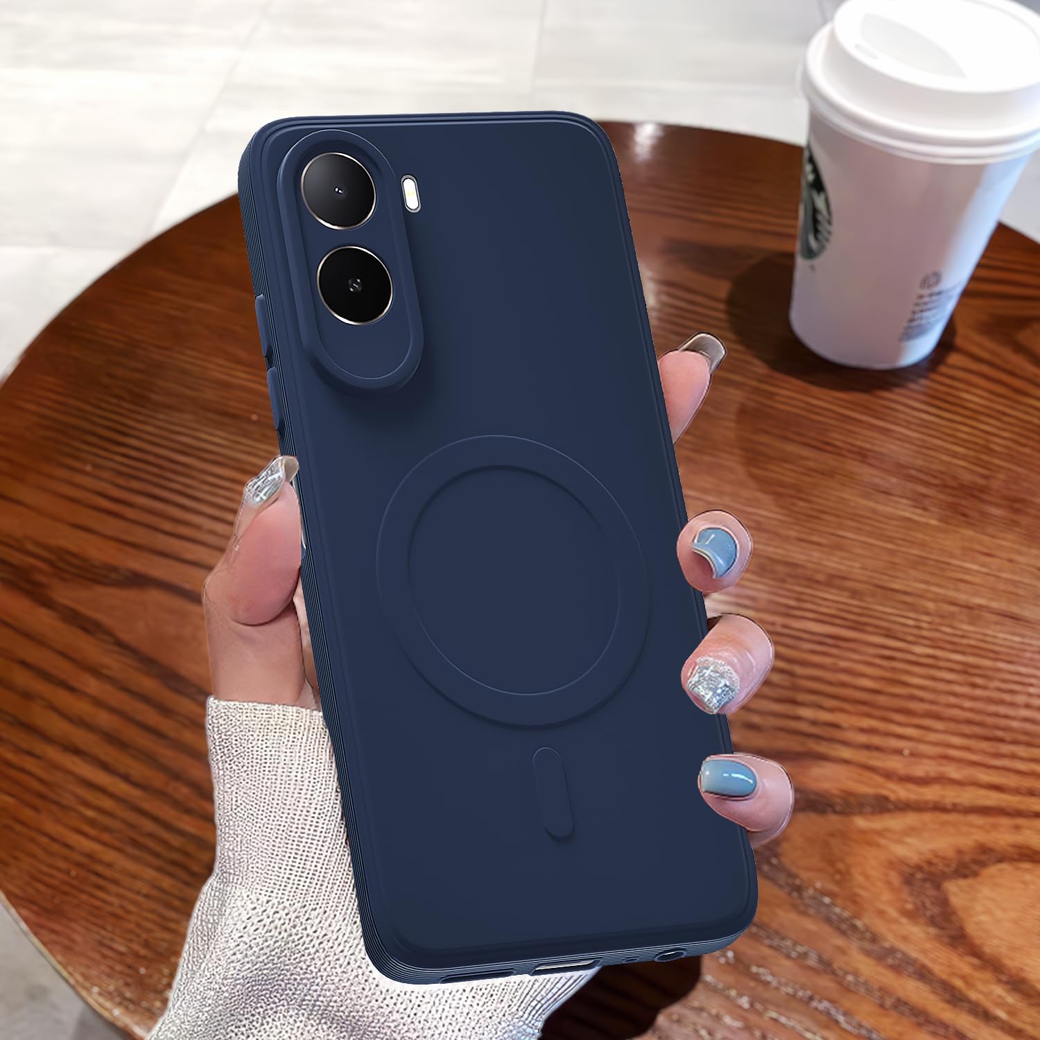 Blue MagSafe mobile cover for Redmi A7 Pro/Poco C85x 5G – Pikkme – photo 7