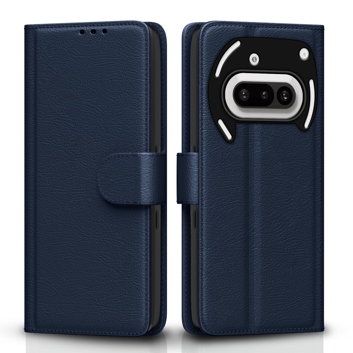 Pikkme Nothing Phone 3a 5G Vintage Flip Cover (Blue)