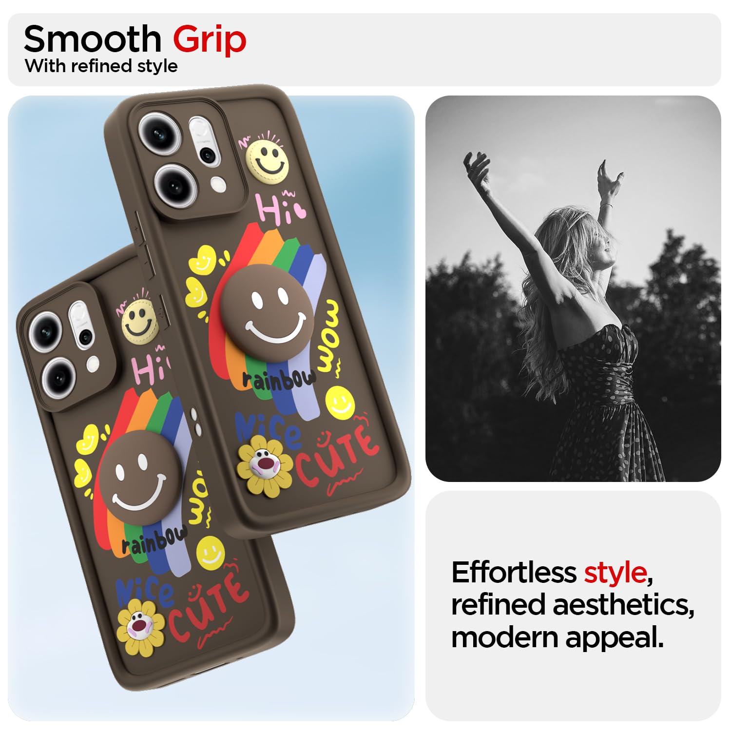 Brown Soft Silicone mobile cover for Oppo Reno 14 Pro 5G – Pikkme – photo 2
