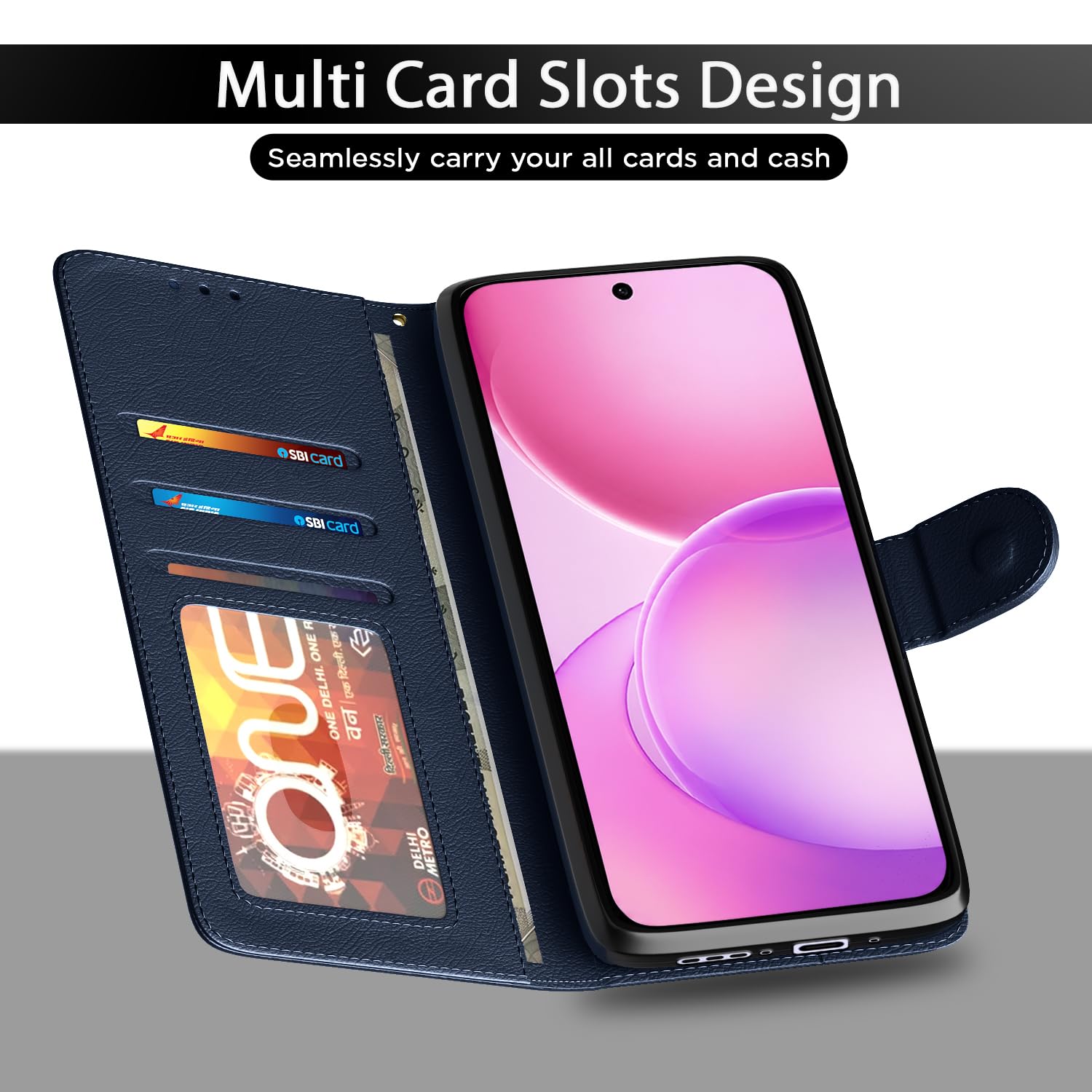 Blue Wallet wallet flip cover for Oppo Reno 16 5G – Pikkme – photo 5