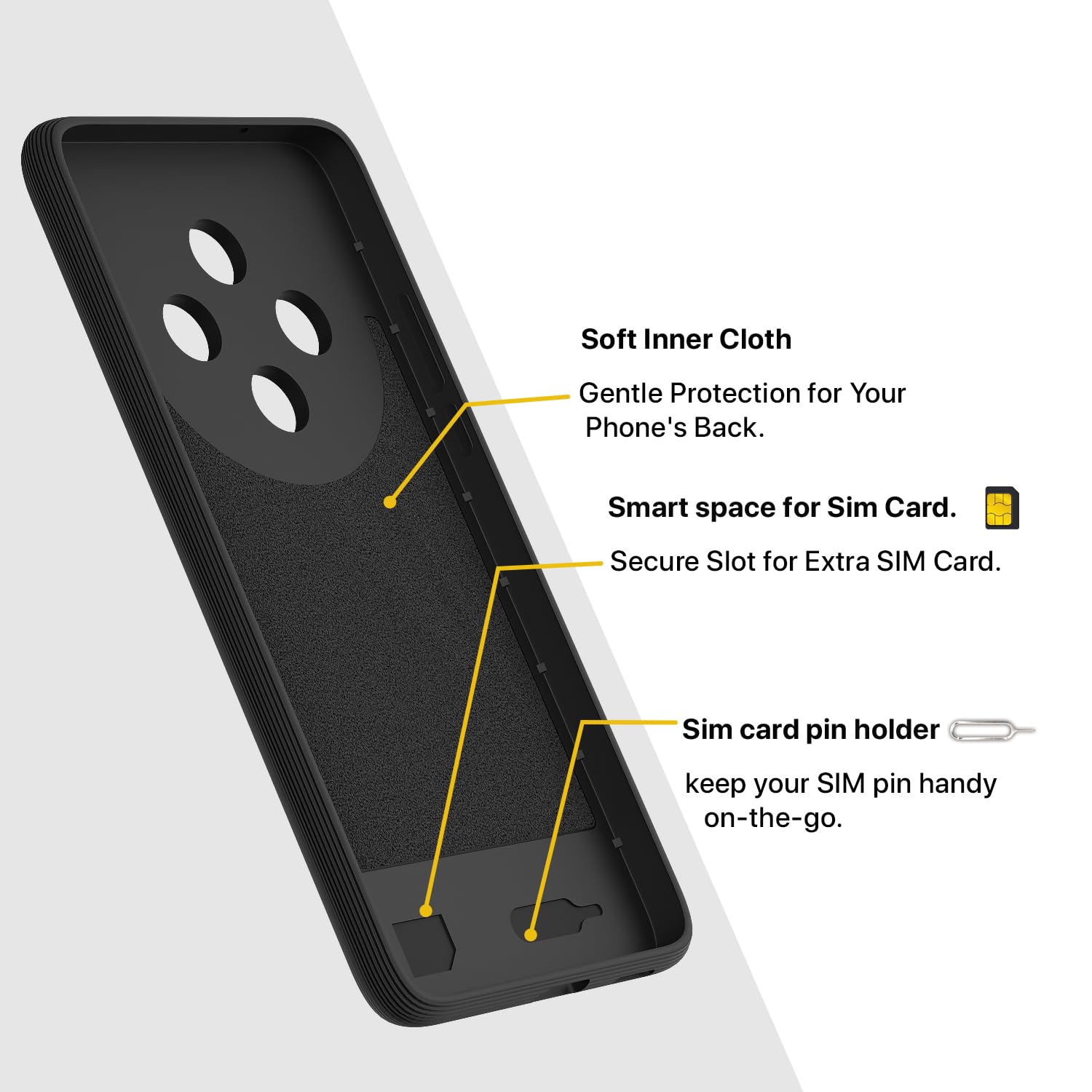 Pikkme Vivo T4 5G / iQoo Z10 5G Shockproof Soft Flexible Gencase Back Cover (Black)