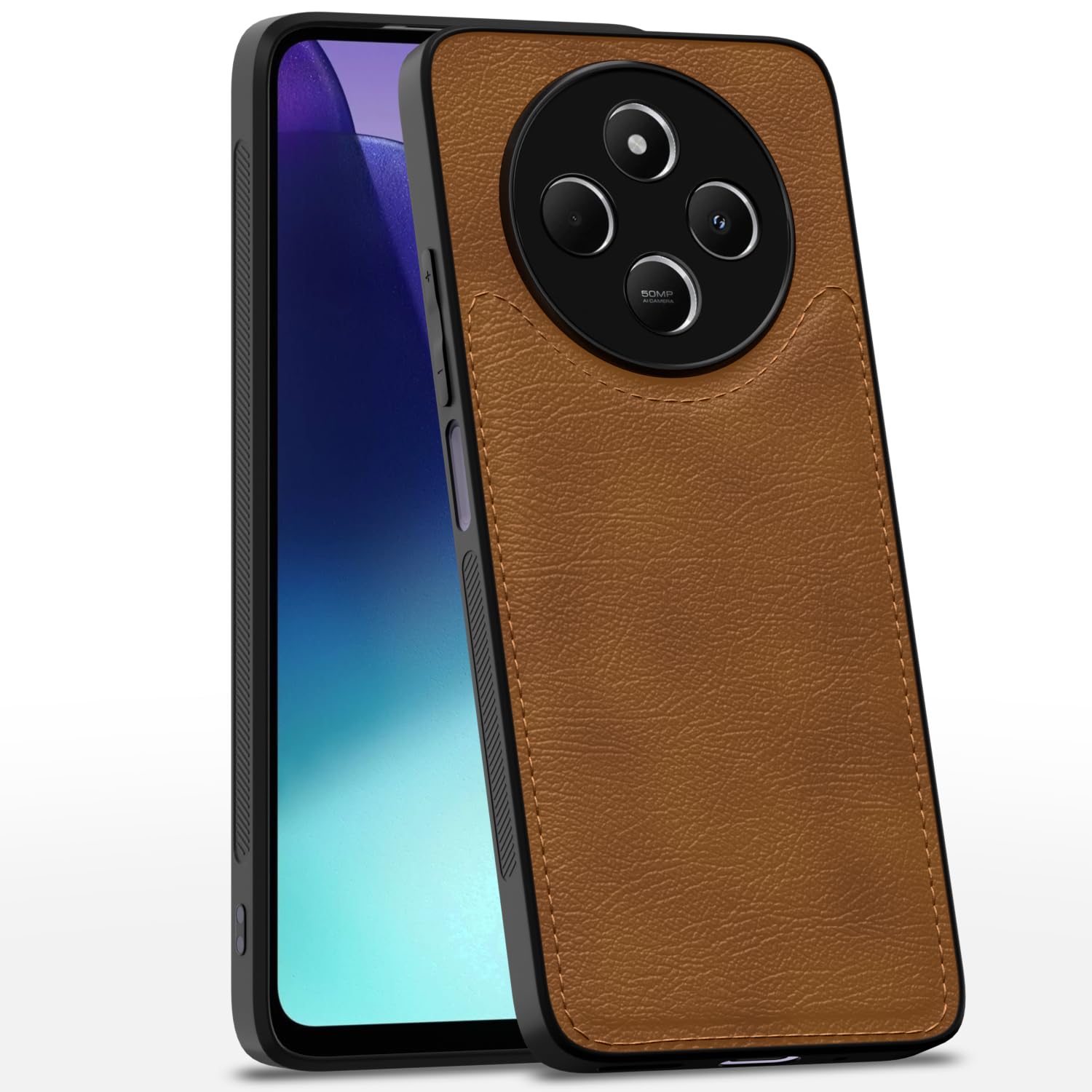 Redmi A4 5G / Redmi 14C 5G / Poco C75 5G LeatherBack Back Cover – Brown