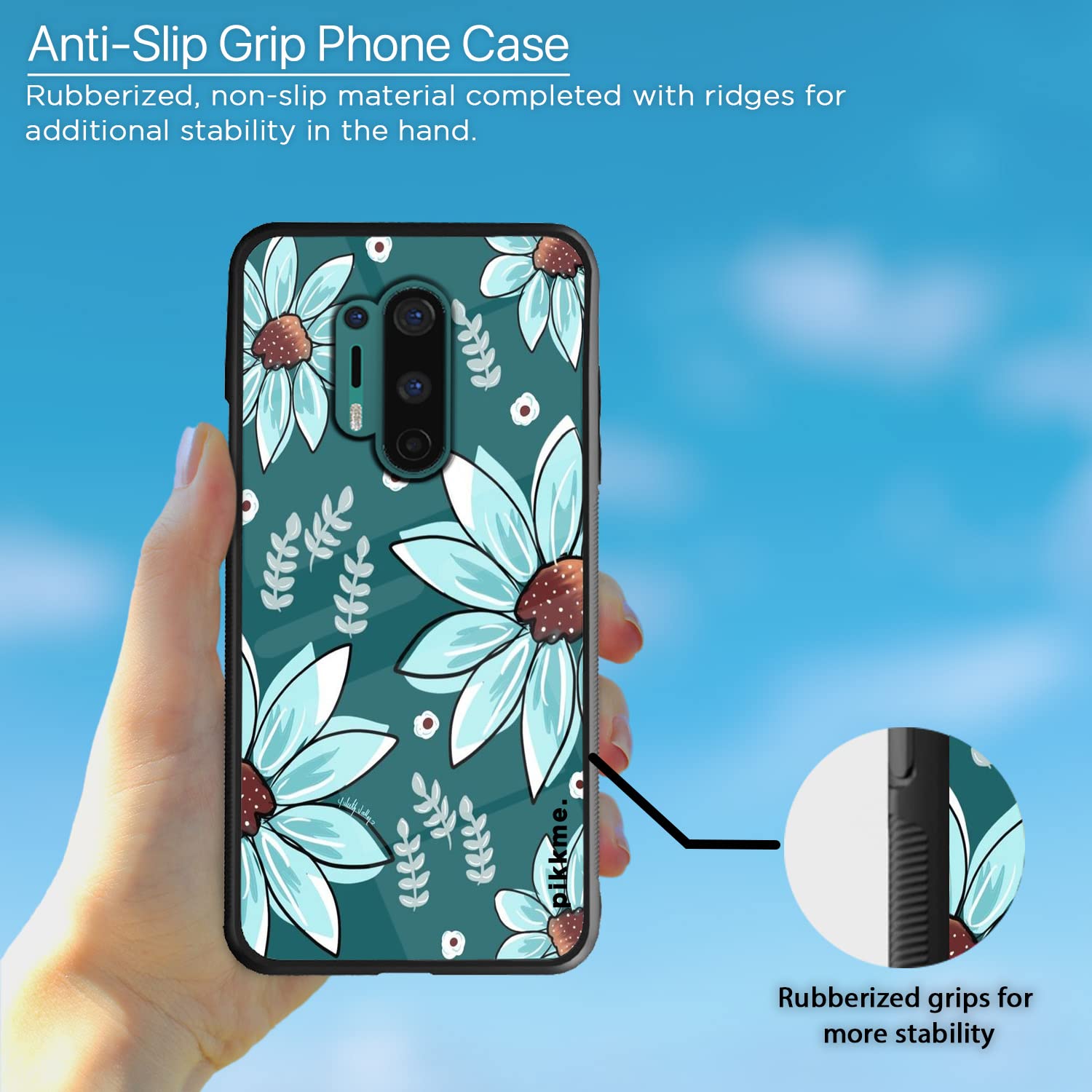Pikkme Flower mobile back cover for OnePlus 8 Pro – photo 5