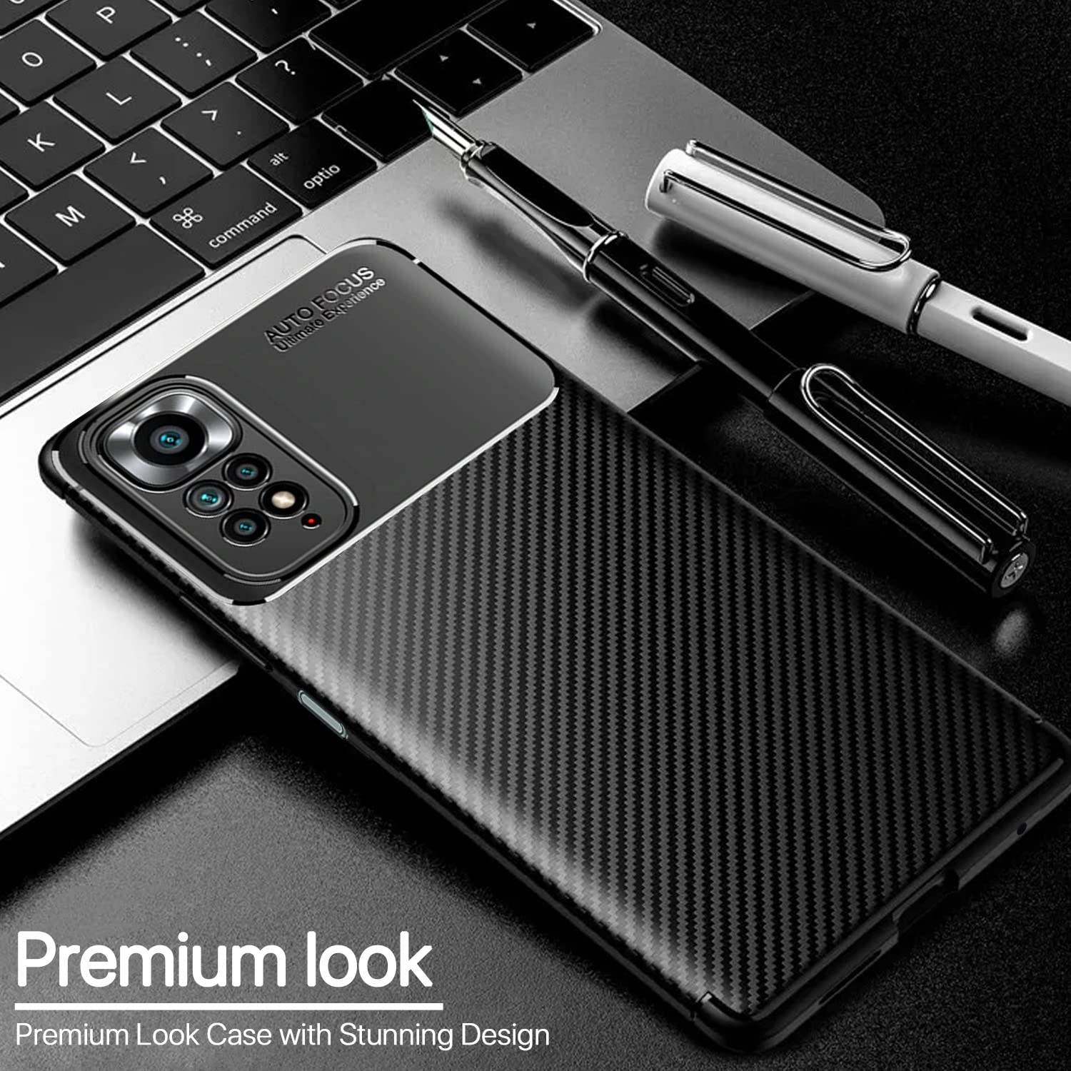 Black Carbon mobile cover for Redmi Note 11/Note 11s – Pikkme – photo 3