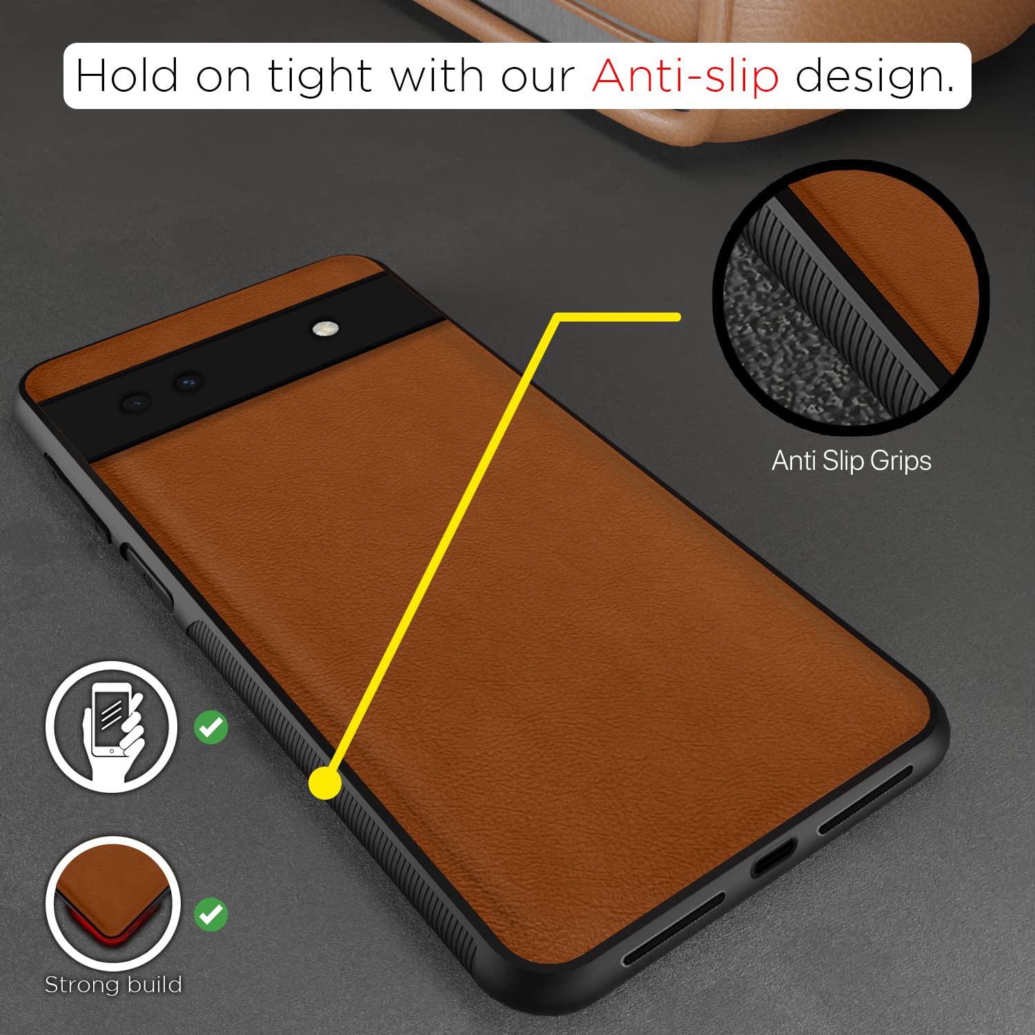 Camel Leather mobile back cover for Google Pixel 6A – Pikkme – photo 5