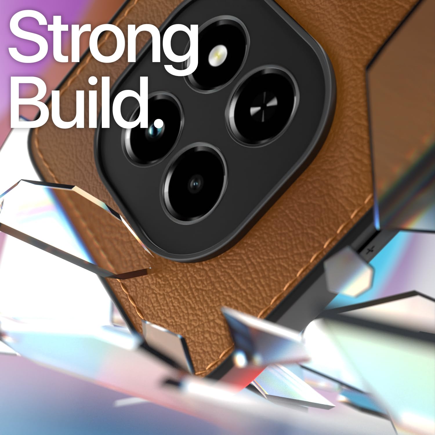 Pikkme Realme C63 5G Leatherback Back Case | Brown