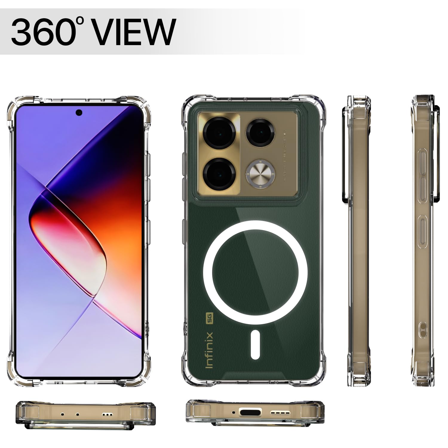 Infinix Note 40 Pro 5G mobile cover in transparent mag-safe by Pikkme – photo 7