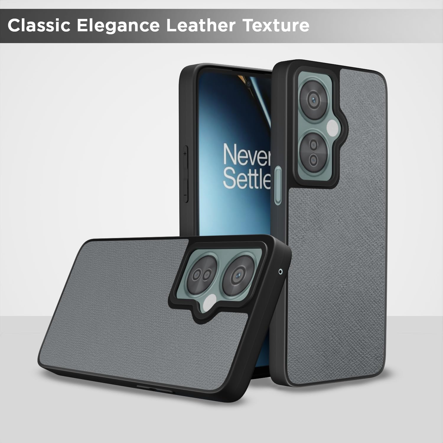 Pikkme grey Leatherback phone cover for OnePlus Nord CE 3 Lite/Nord N30 5G – photo 6