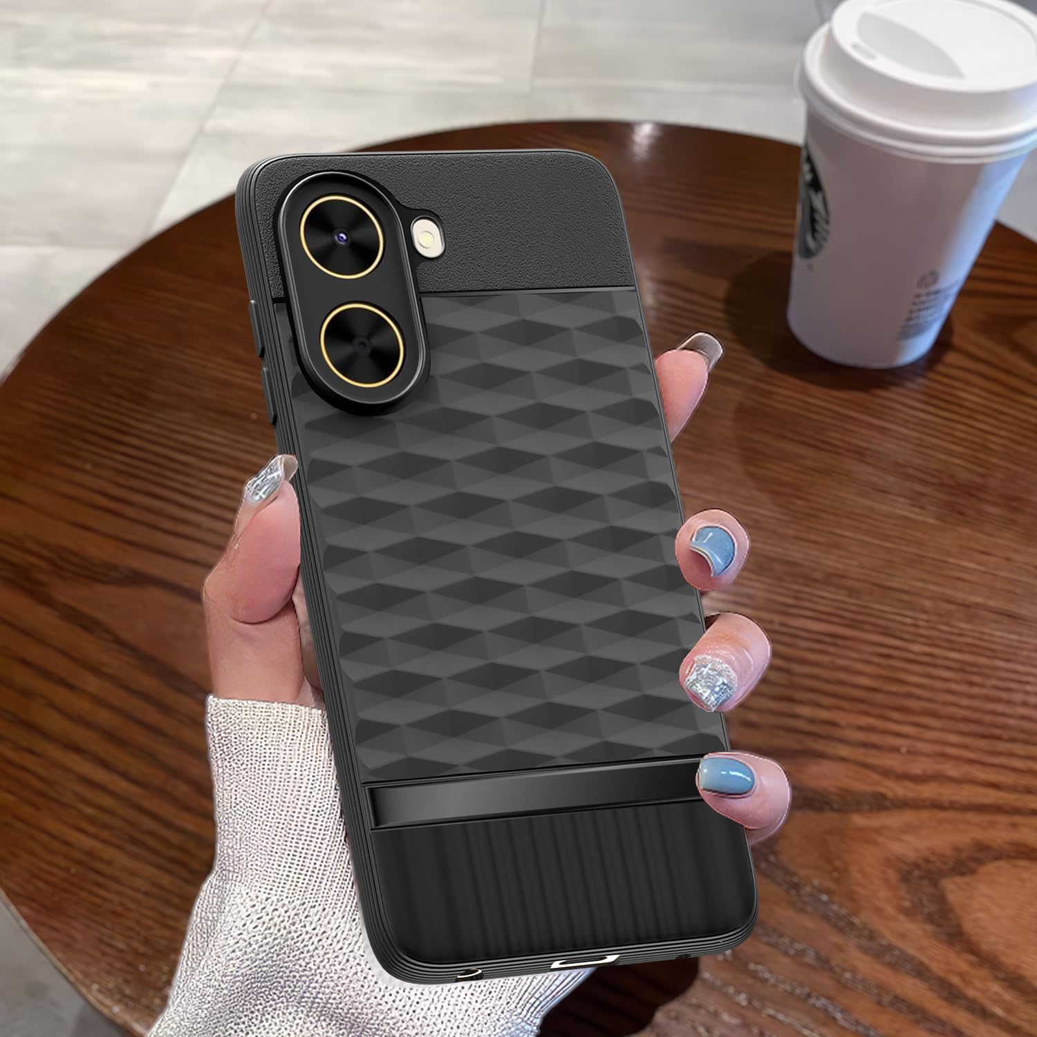 Pikkme Poco C71 / Redmi A5 Shockproof Soft Flexible Gencase Back cover (Black)