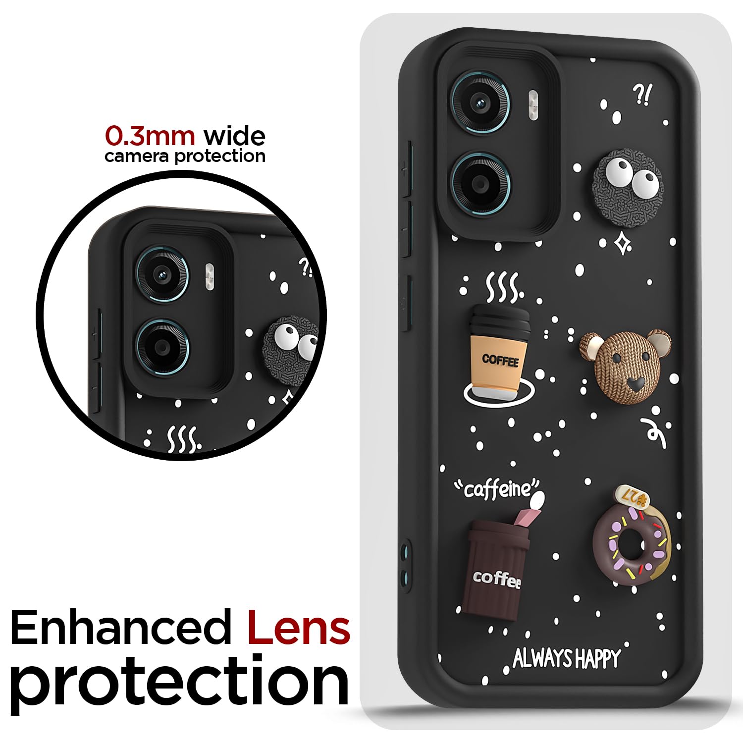 Pikkme black mobile back cover for Moto G05/3D – photo 5