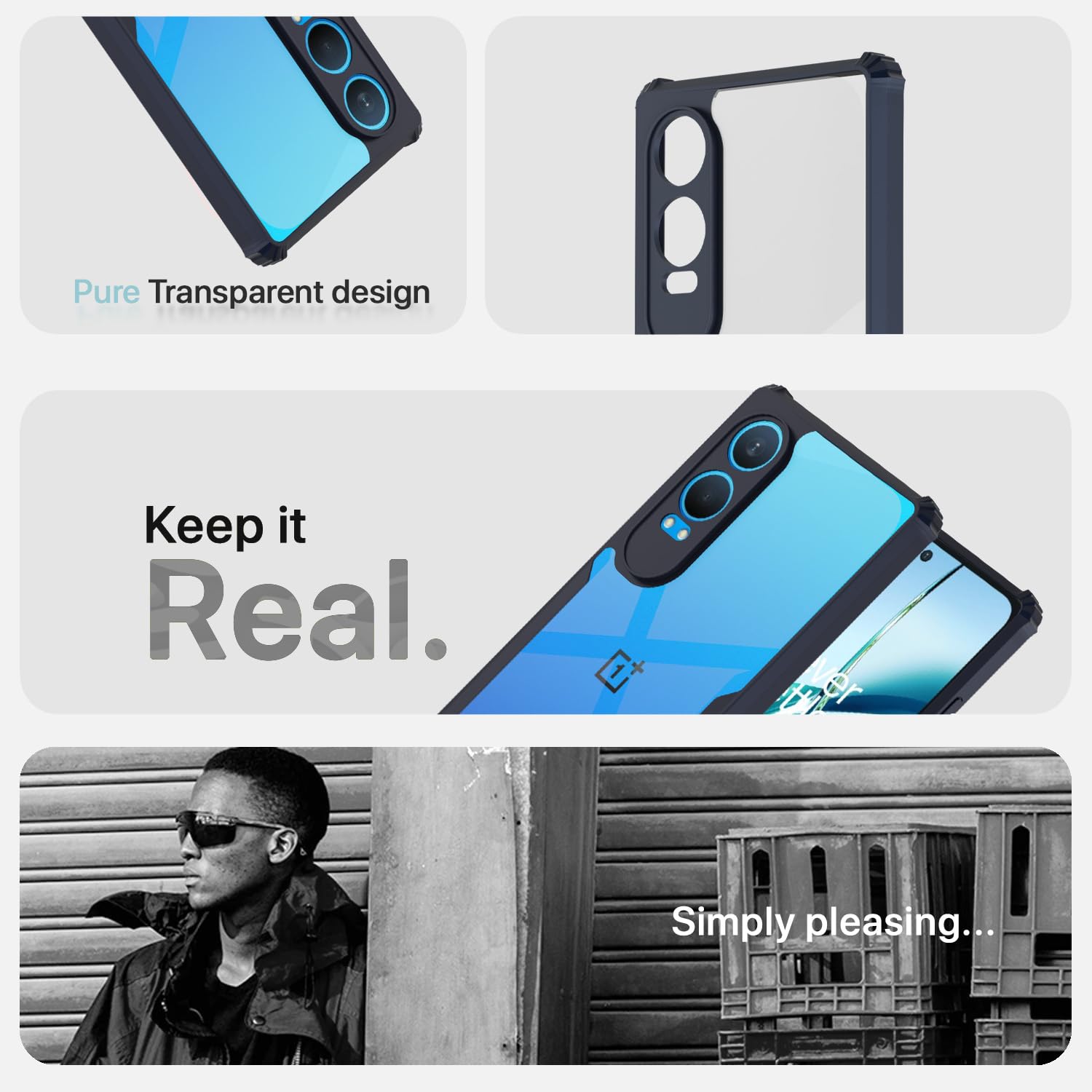 Blue Clear back cover for OnePlus Nord CE 4 Lite 5G – Pikkme – photo 4