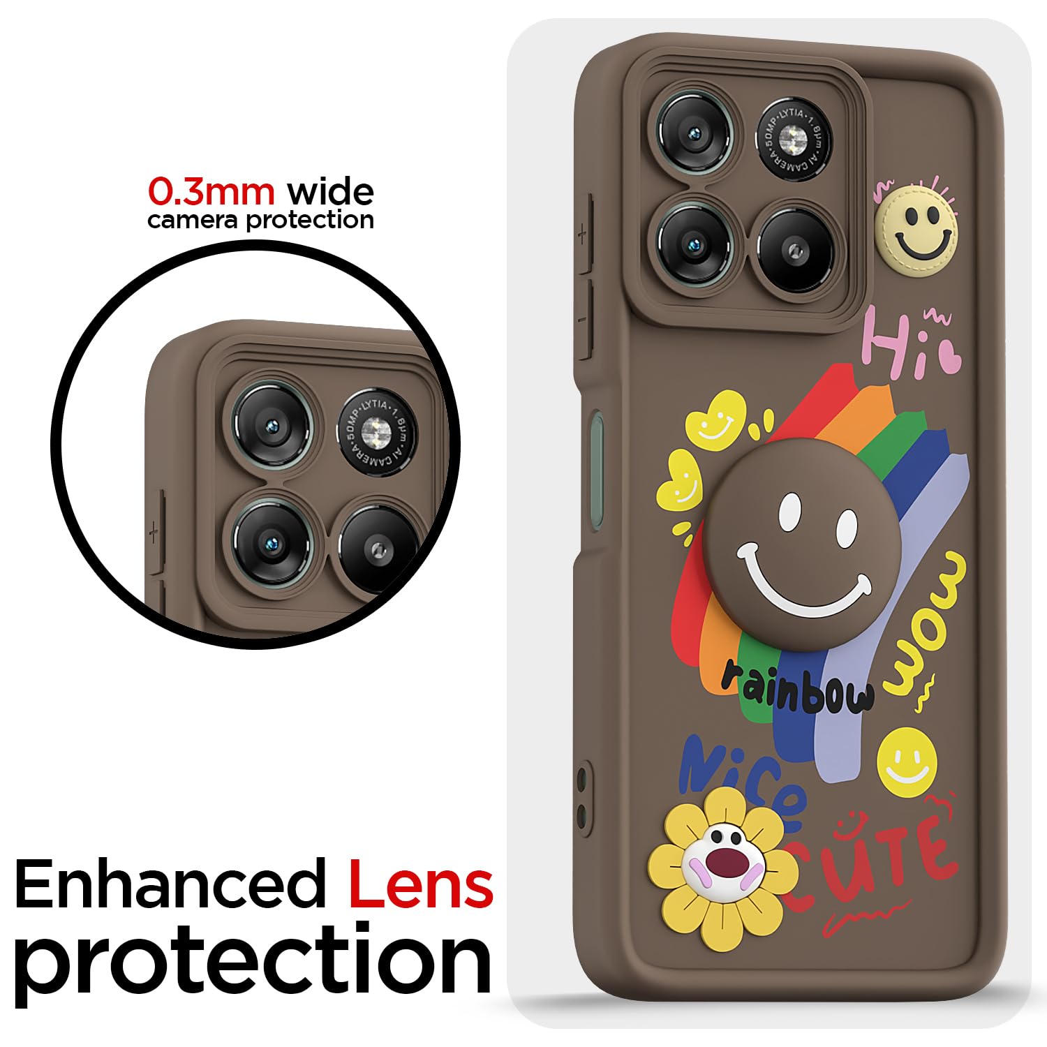 Moto G67 Power/G57 Power 5G mobile back cover in brown by Pikkme – photo 5
