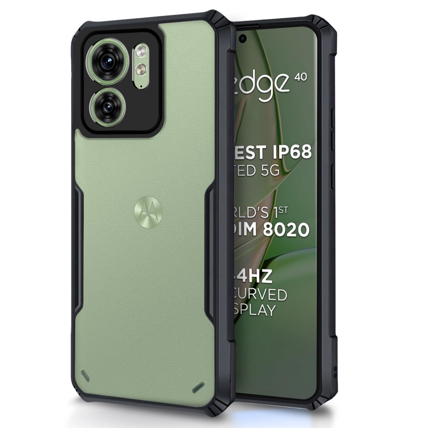 Moto Edge 40 Eagle Back Cover -Black