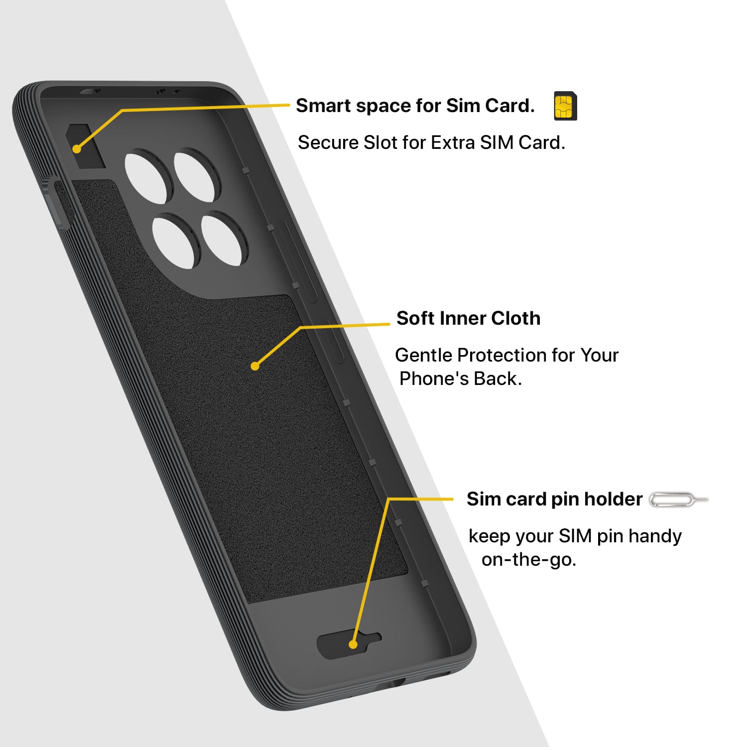 Pikkme OnePlus 13R 5G Gencase Back Cover (Grey)