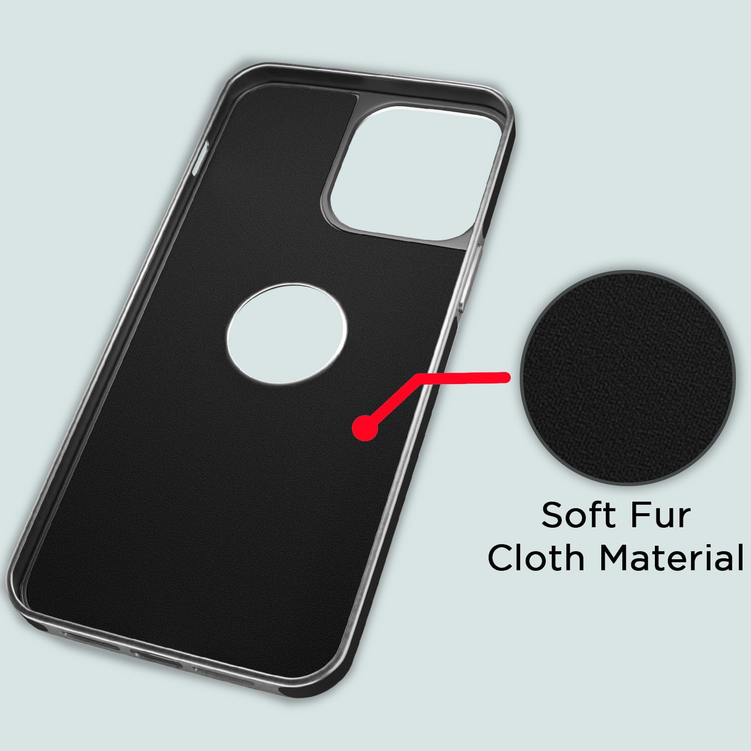 Pikkme iPhone 12 Pro Max Silver Electroplated Chrome Leather Back Cover (Black)