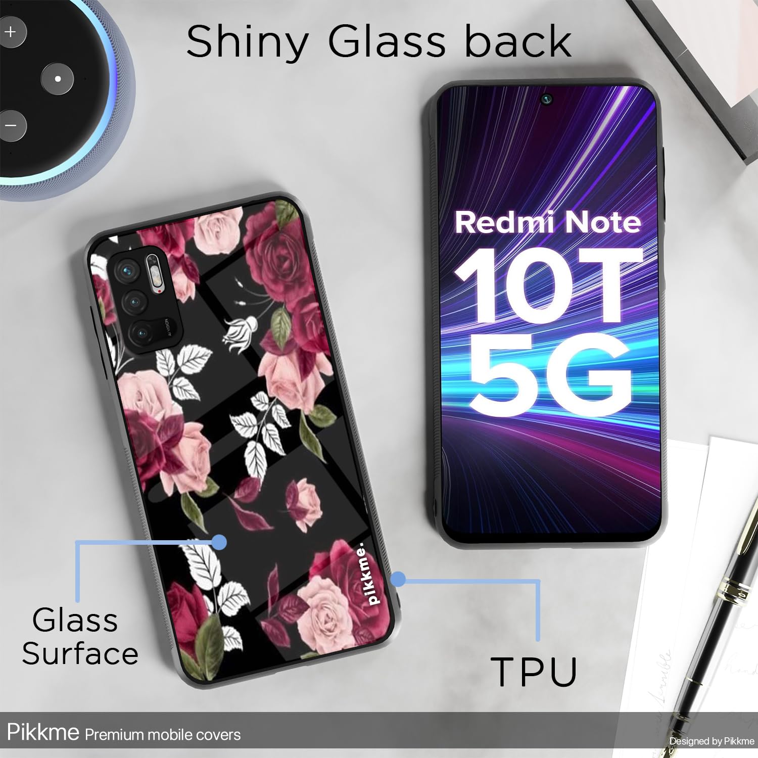 Redmi Note 10T/Poco M3 Pro 5G Flower mobile back cover by Pikkme – photo 3