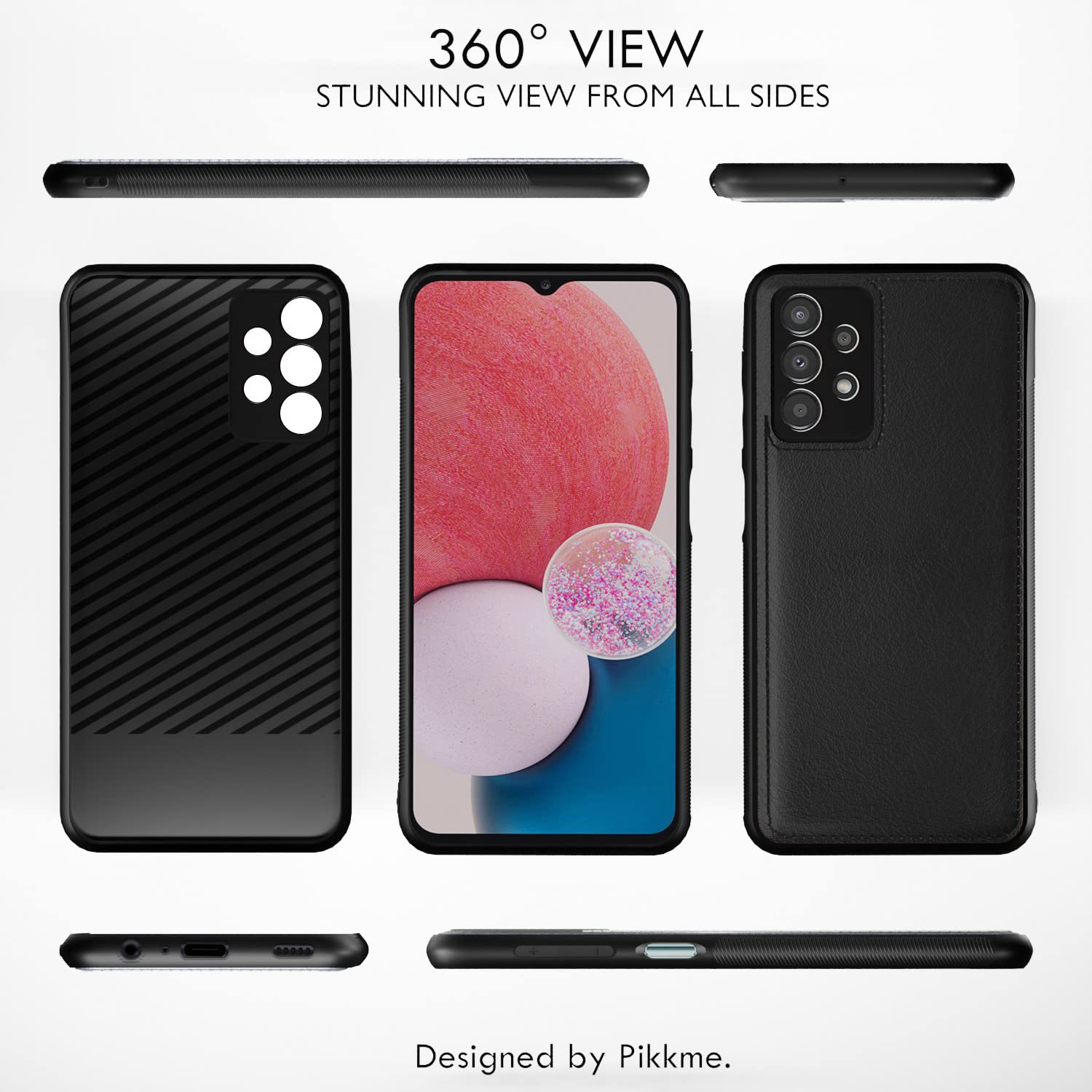 Black Leather mobile cover for Samsung A13 4G – Pikkme – photo 2