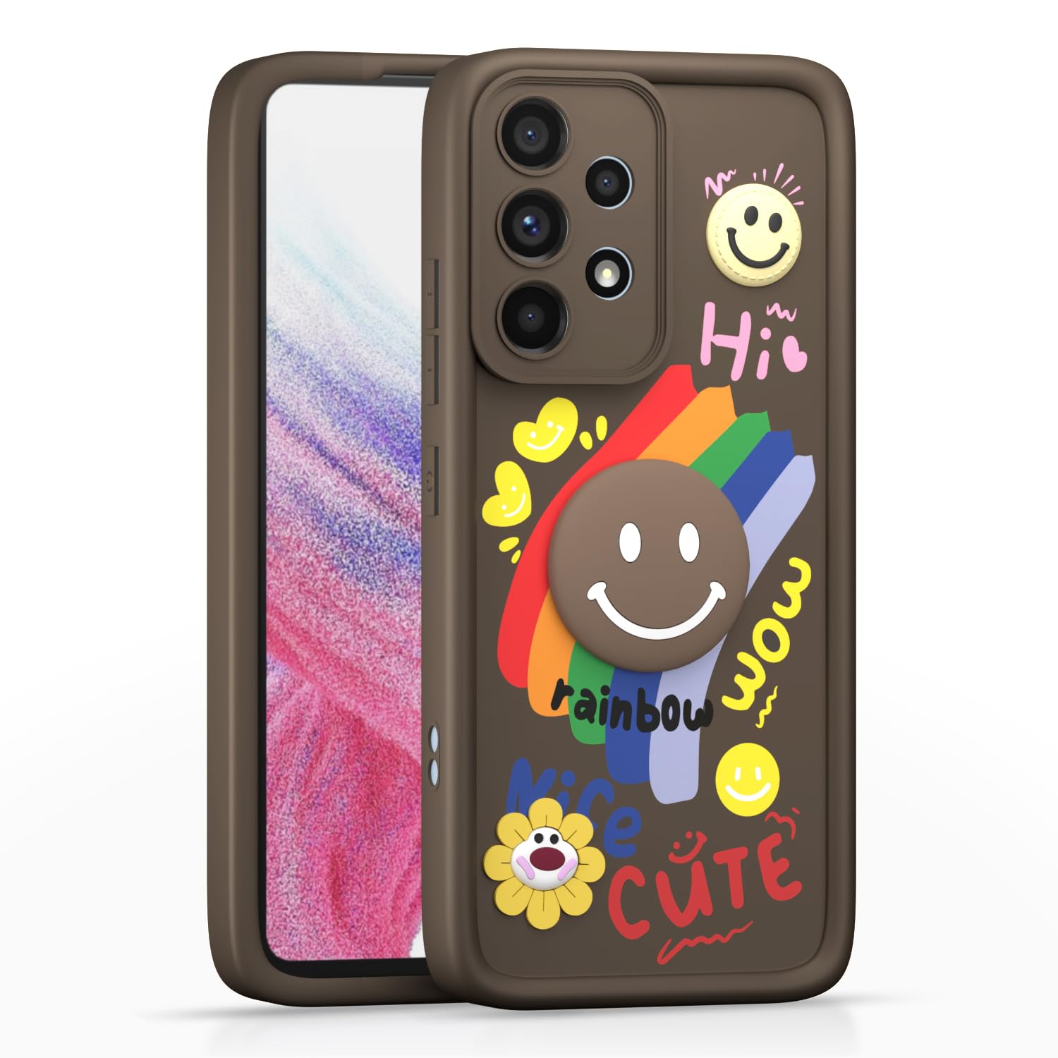 Samsung A53 5G phone cover in brown by Pikkme