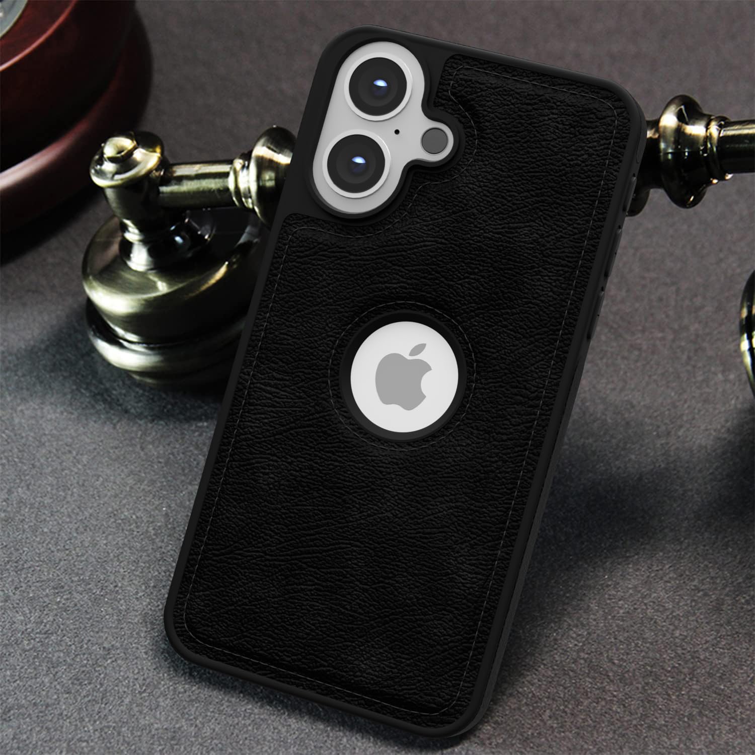 Pikkme iPhone 16 Flexible Pu Leather Back Case | Black