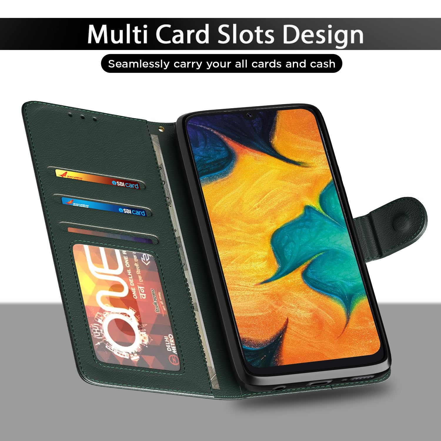 Pikkme green mobile flip cover for Samsung A30/A20/M10s – photo 5
