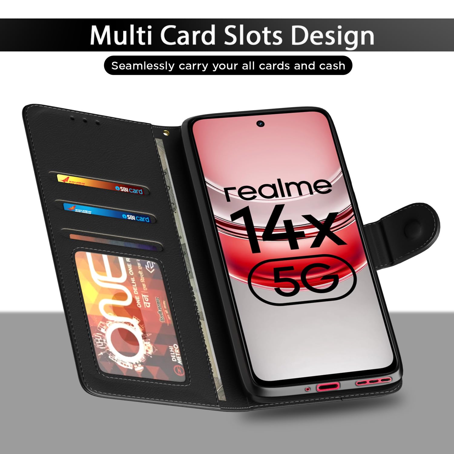 Black flip cover for Realme Narzo 80x/P3x/14X 5G – Pikkme – photo 5