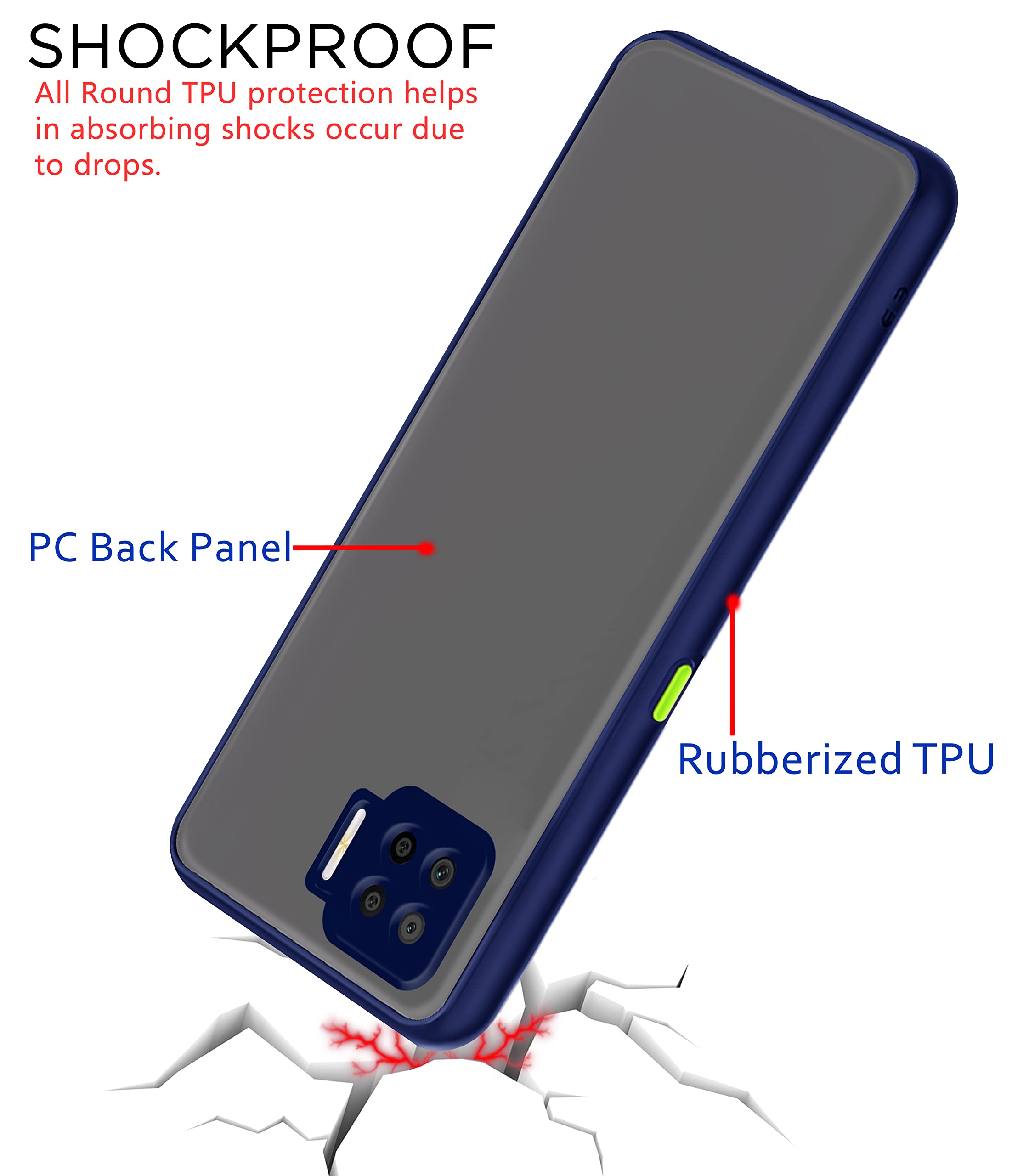 Pikkme Oppo F17 Pro Hybrid blue phone cover – photo 4