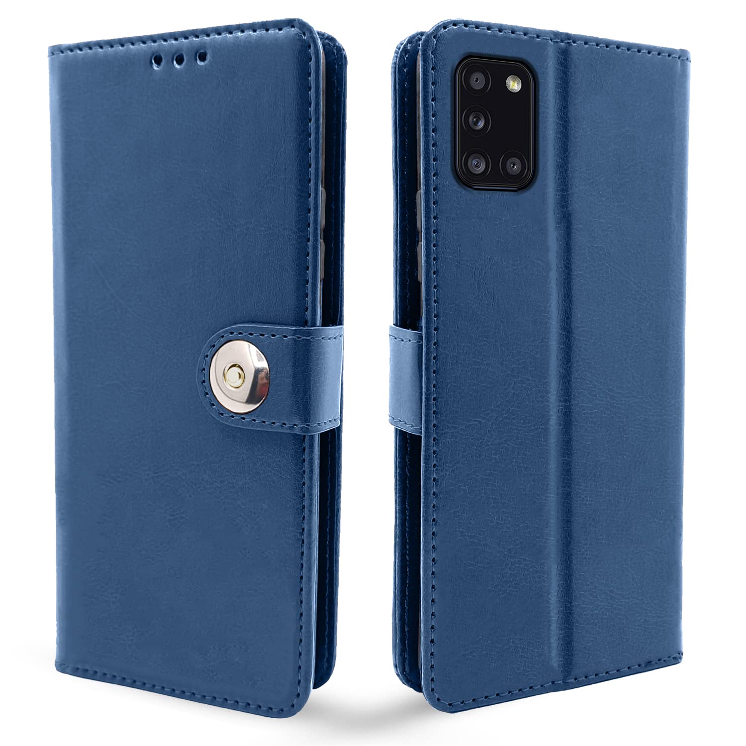 Samsung Galaxy A31 Button Flip Cover -Blue