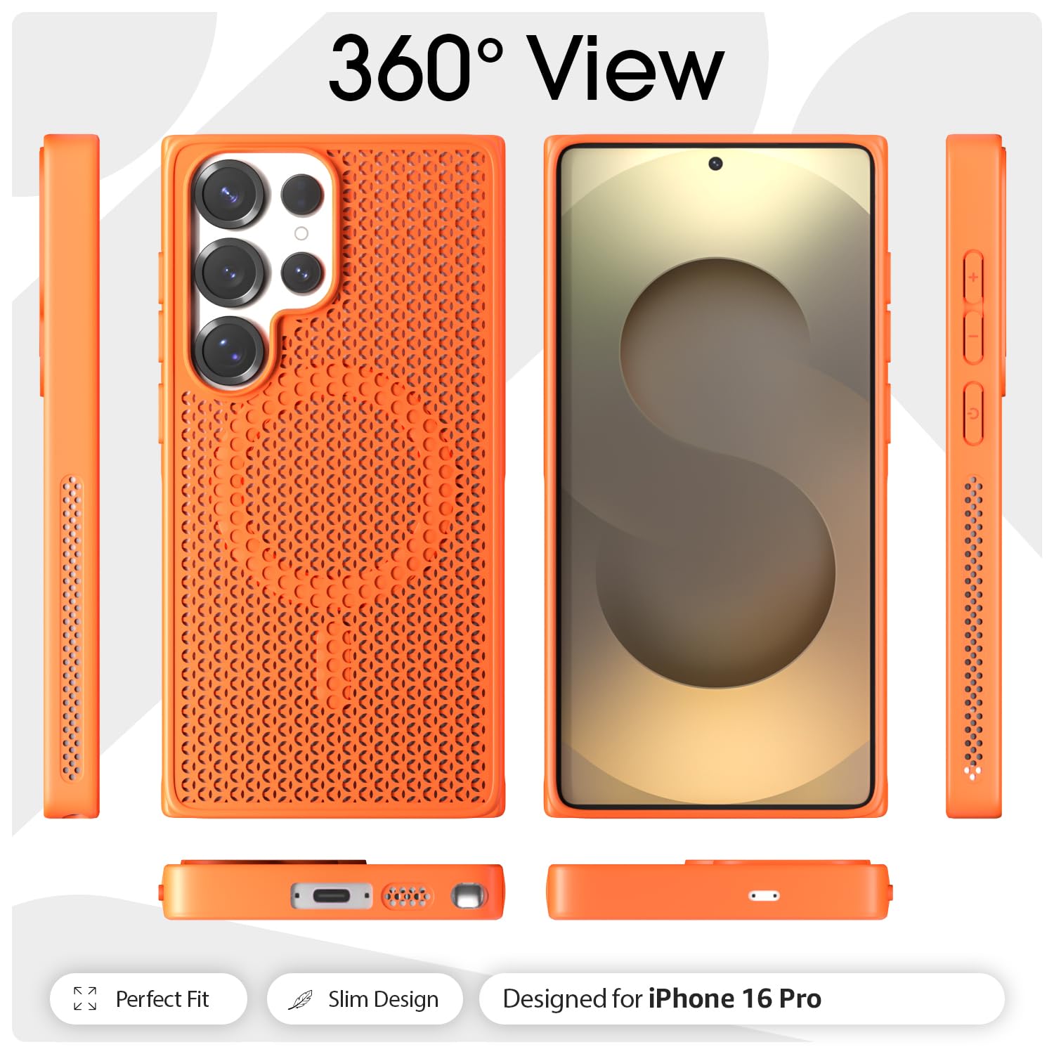 Pikkme orange MagSafe mobile cover for Samsung S25 Ultra 5G – photo 3