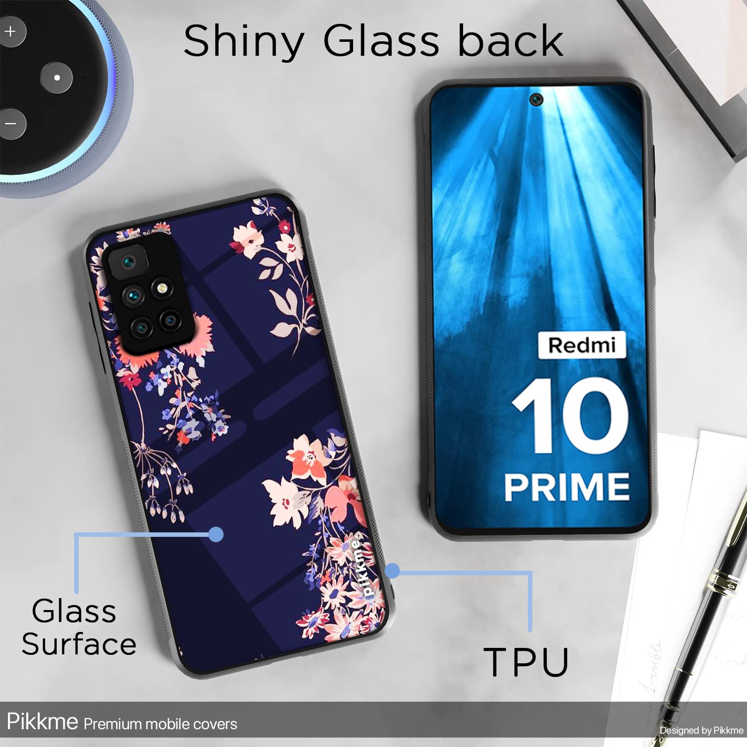 Redmi 10 Prime Flower mobile cover by Pikkme – photo 3