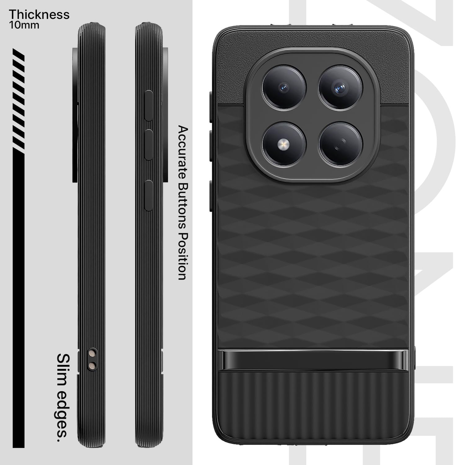 Pikkme black mobile cover for Redmi Note 15 Pro 5G – photo 3