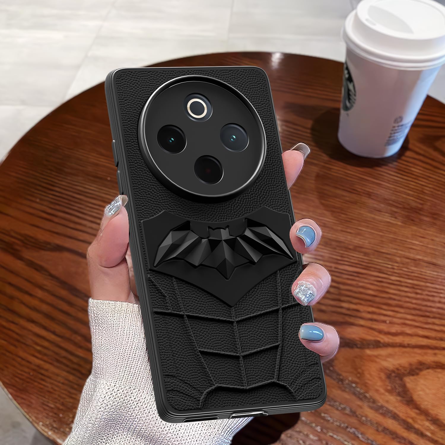 Pikkme Vivo T4 5G / iQoo Z10 5G Shockproof Stylish Cartoon Back Cover (Black)