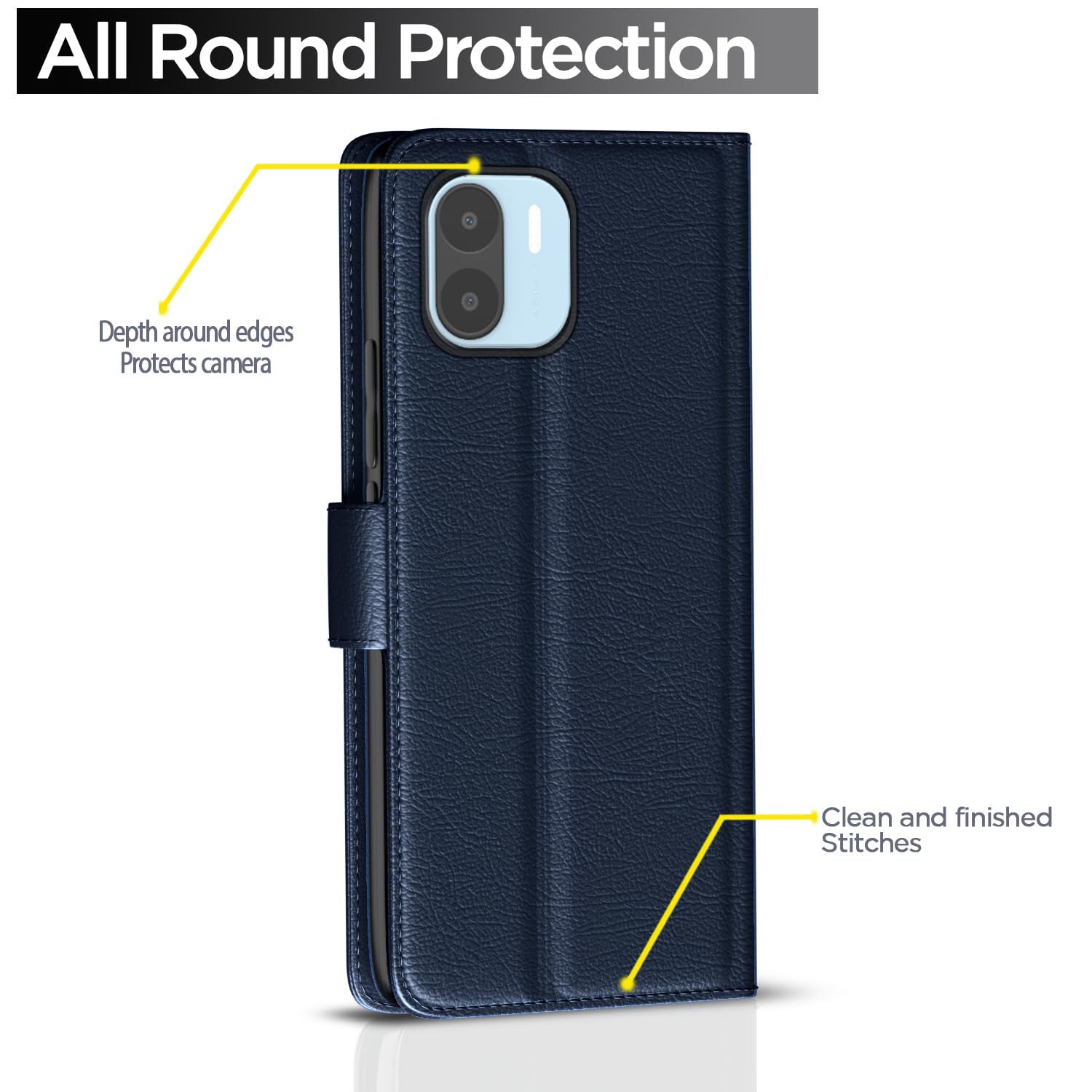 Blue Wallet flip case for Redmi A1/A2 – Pikkme – photo 4