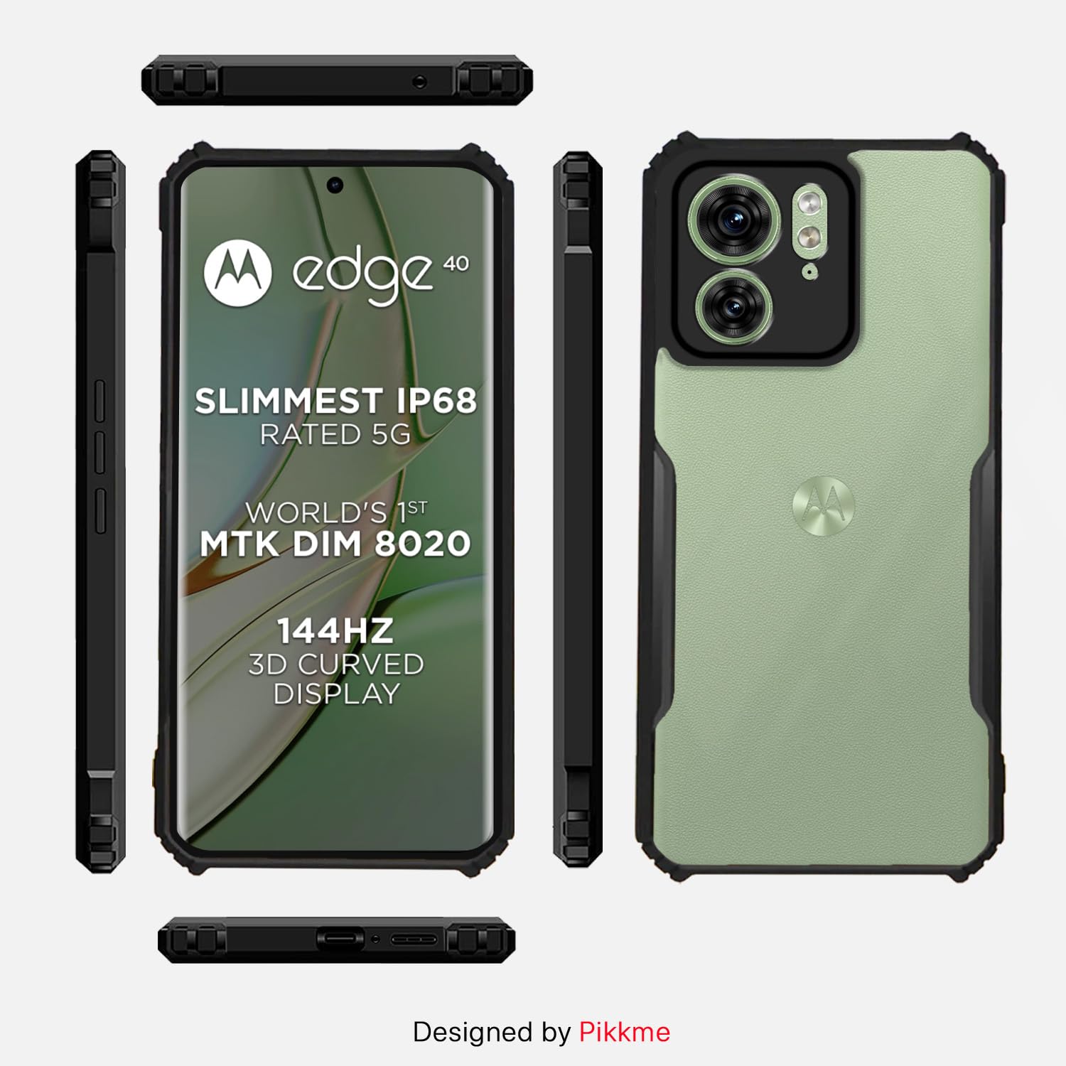 Black mobile back cover for Moto Edge 40 – Pikkme – photo 3