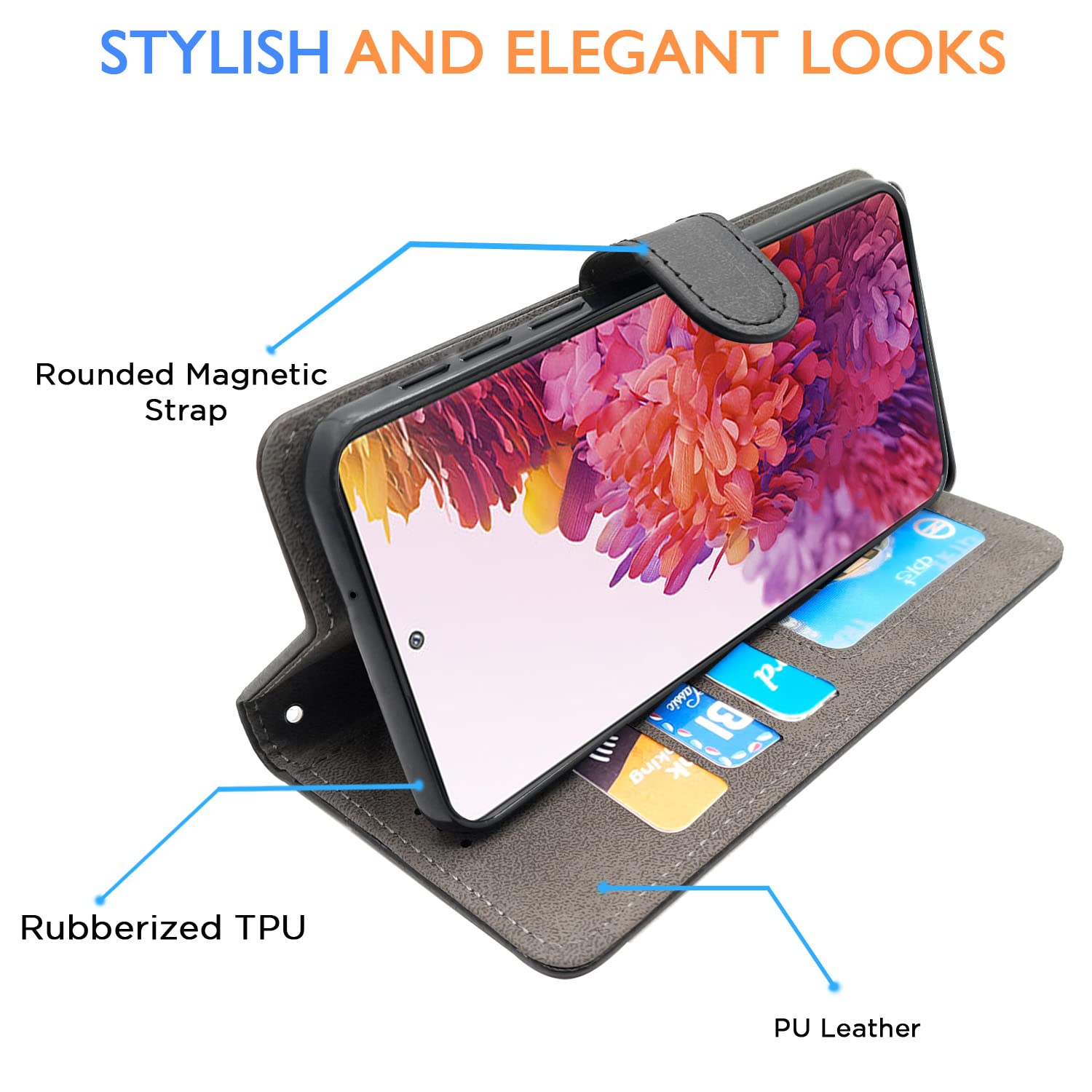 Samsung S20 FE 5G Wallet wallet flip cover in black by Pikkme – photo 5