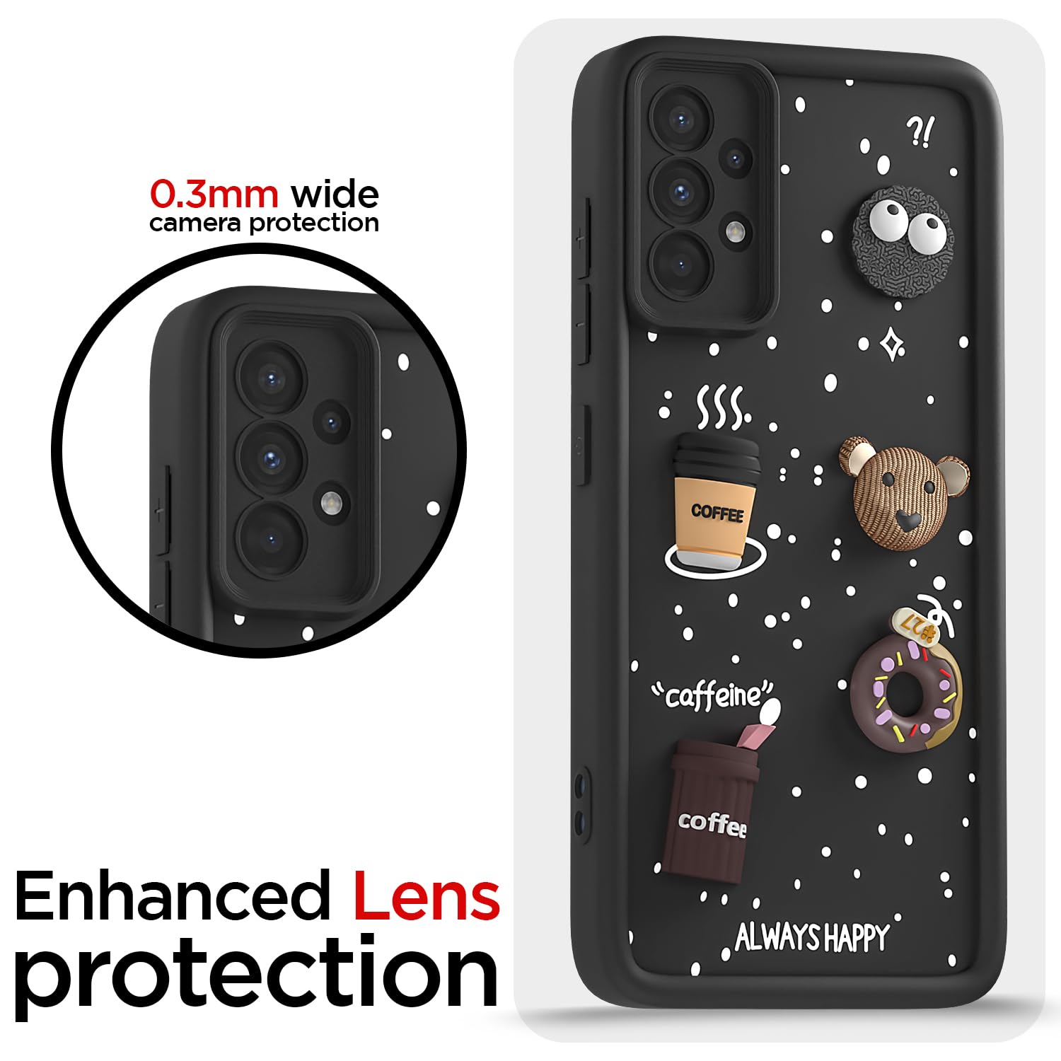 Pikkme black mobile cover for Samsung A33 5G/3D – photo 5
