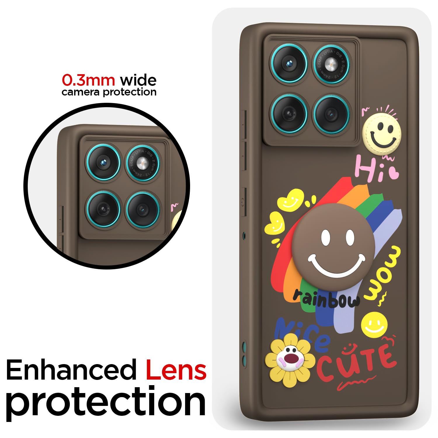 Moto Edge 60/Edge 60 Fusion 5G Soft Silicone mobile cover in brown by Pikkme – photo 5