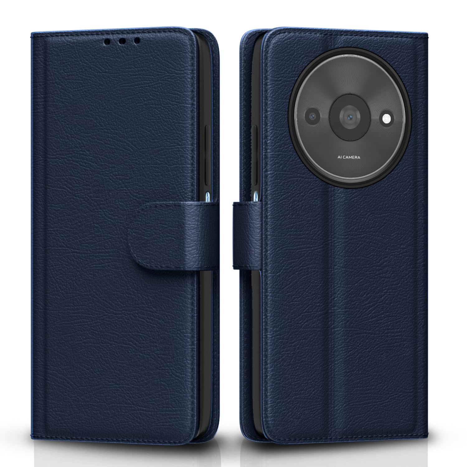 Redmi A3 Blue Vintage Flip Cover