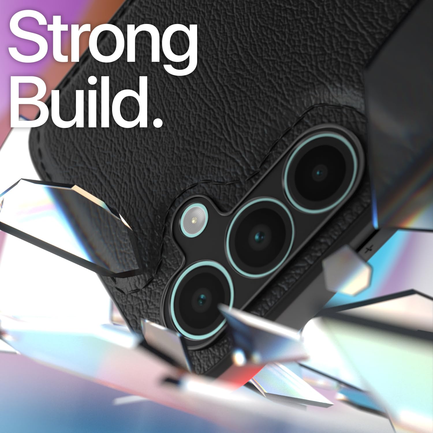 Pikkme Samsung Galaxy A16 5G Leatherback Back Case | Black