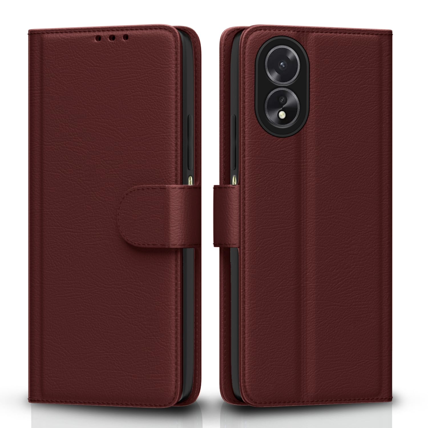 Oppo A38/A18 4G Wallet wallet flip cover in brown by Pikkme