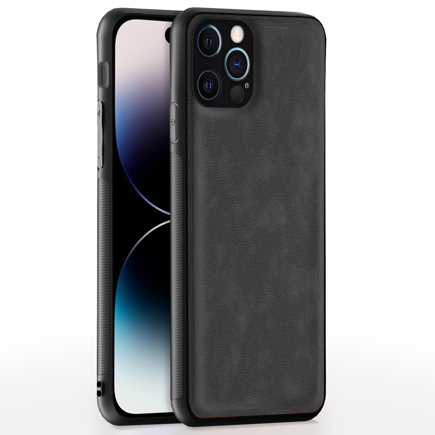 Pikkme grey Leather mobile cover for iPhone 14 Pro