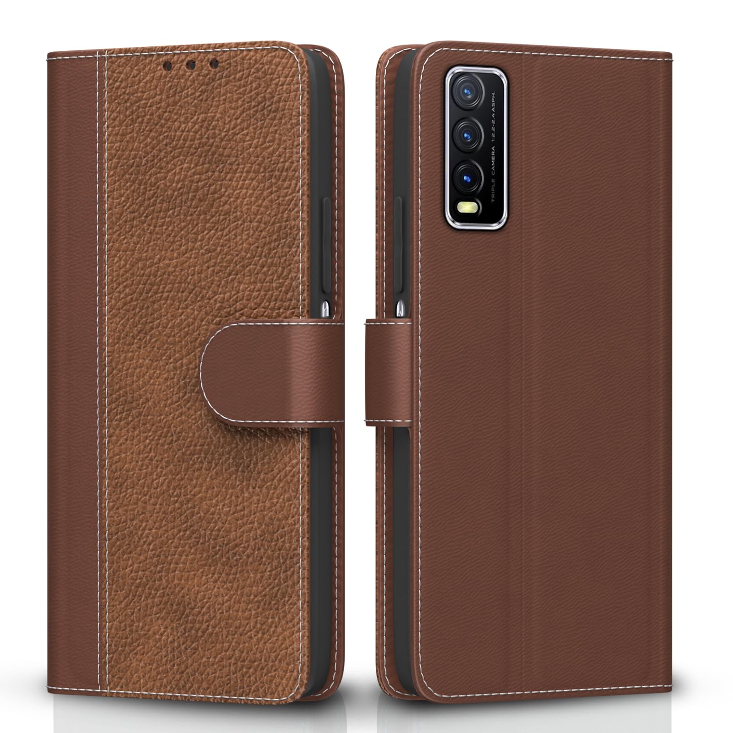 Tan mobile flip cover for Vivo Y12s/Y20/Y20i/Y20G – Pikkme