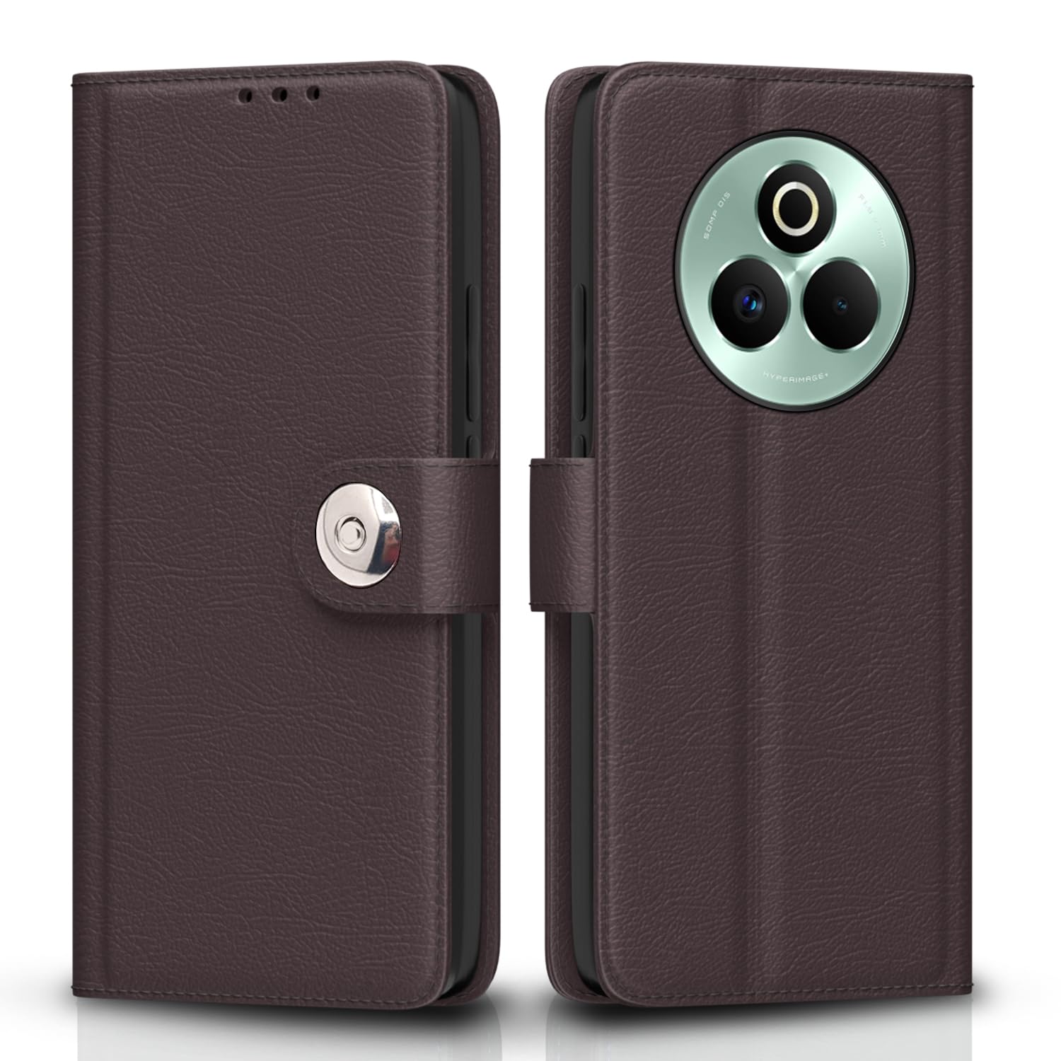 Realme P3 Pro 5G Button flip cover in coffee by Pikkme